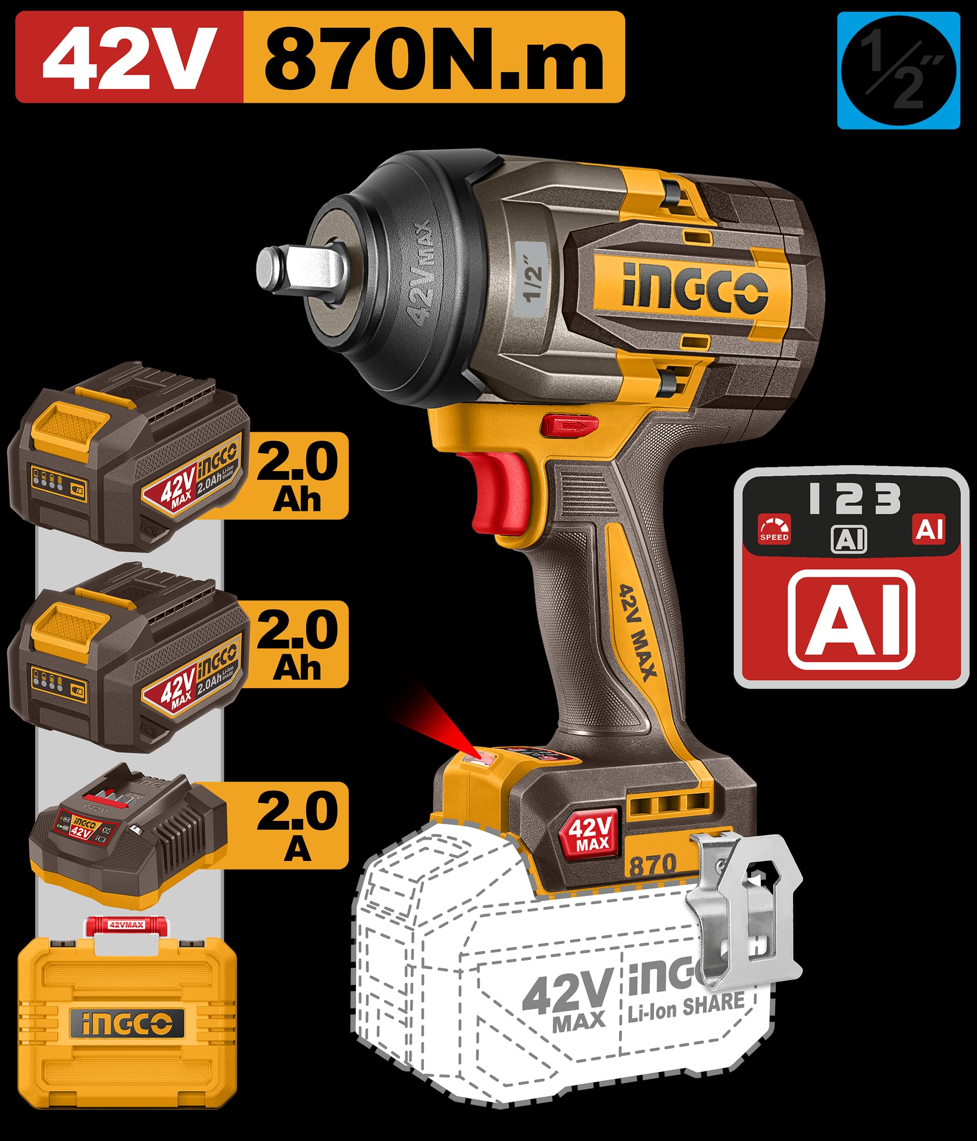 LLAVE DE IMPACTO INALÁMBRICA